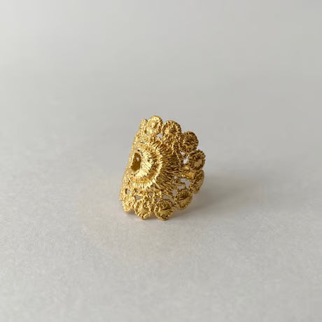 lace peacock ring (gold)---102