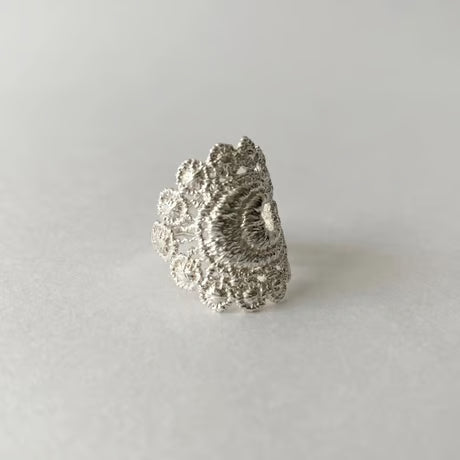 lace peacock ring (silver)---102