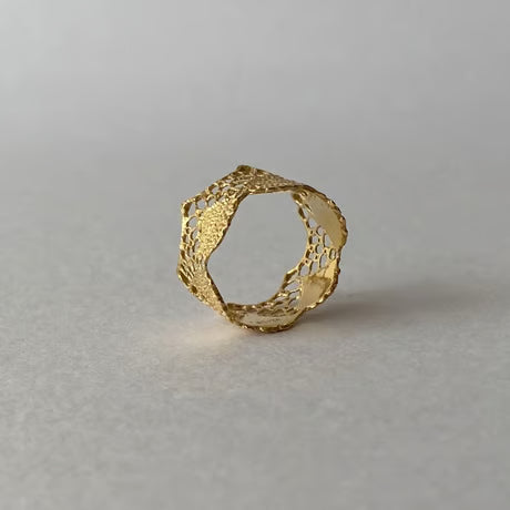 lace ring(gold)---363