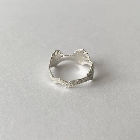 lace shell ring (silver)---203