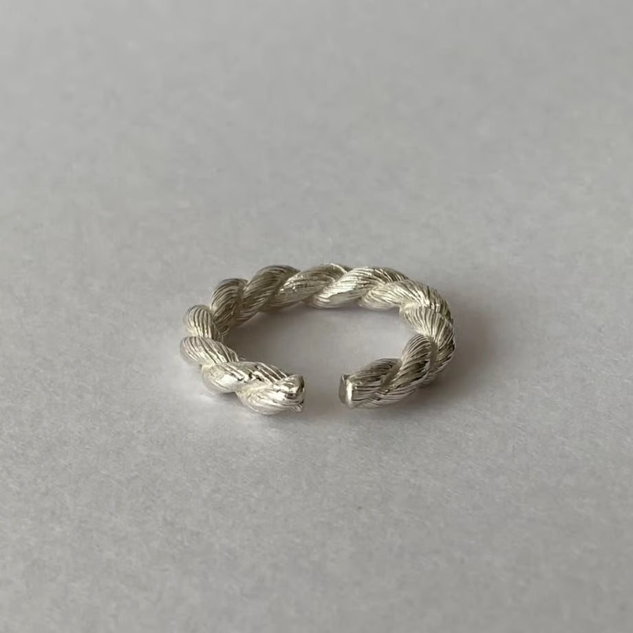 lace braid ring(silver)---243