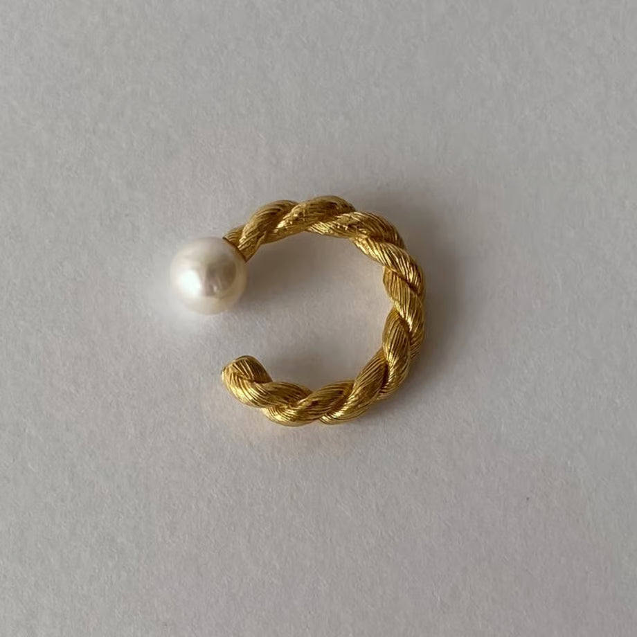 lace braid ring(gold)---244