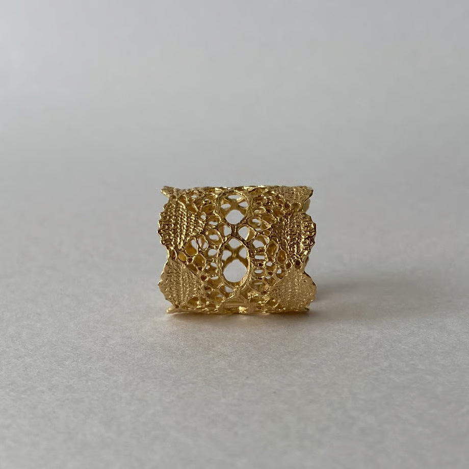 lace ring(gold)---364