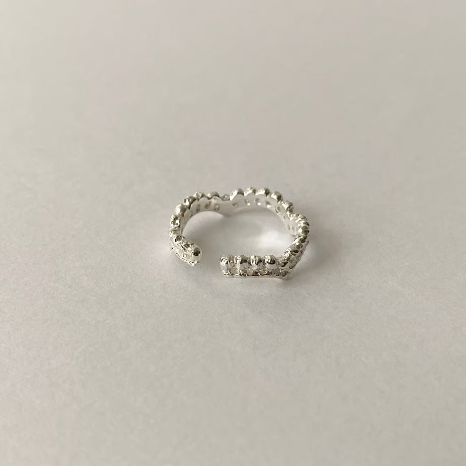 lace wave ear cuff (silver) ---282