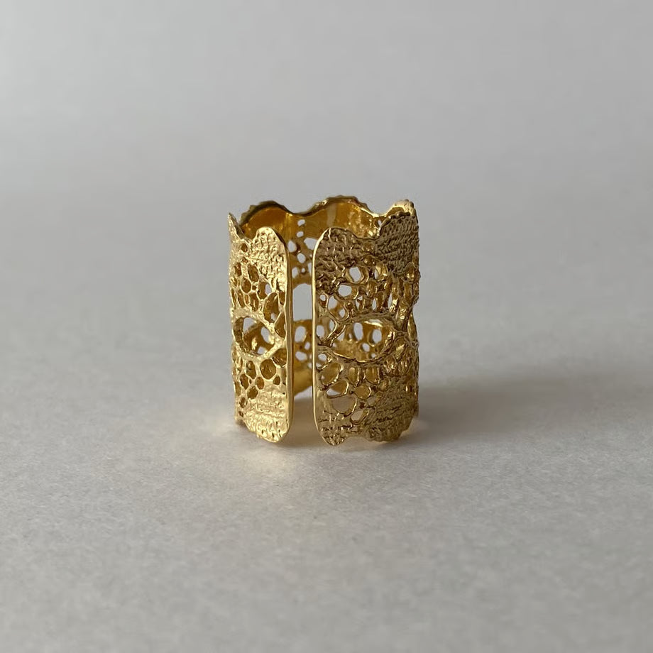 lace ring(gold)---364