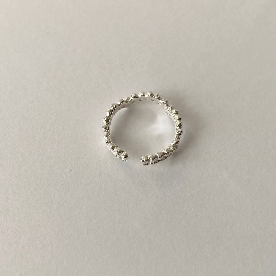 lace wave ear cuff (silver) ---282