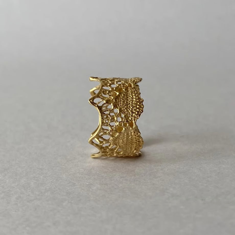 lace ring(gold)---363