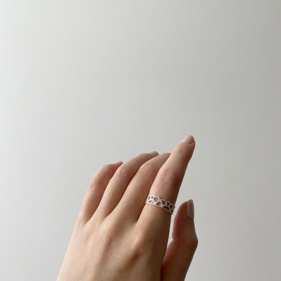 lace arabesque ring(silver)---209