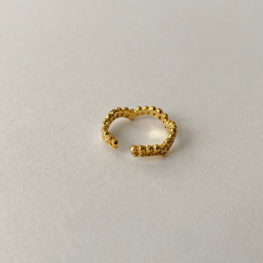 lace wave ear cuff (gold) ---282