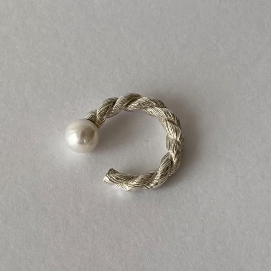 lace braid ring(silver)---244