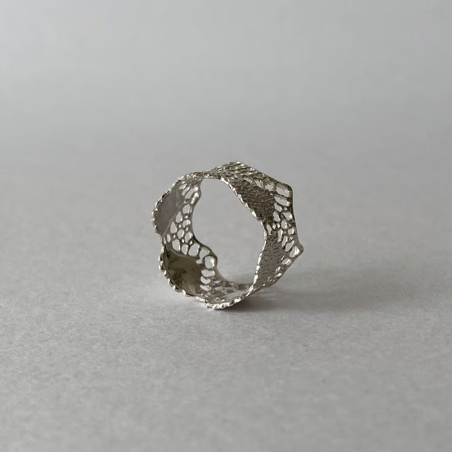 lace ring(silver)---363