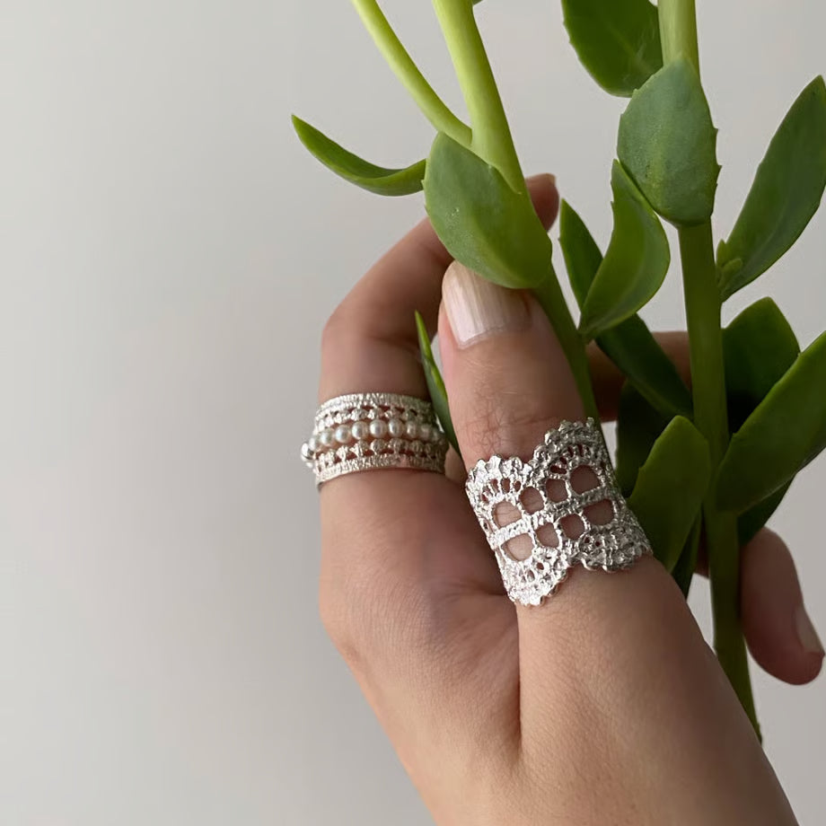 sedum ring(silver)---342