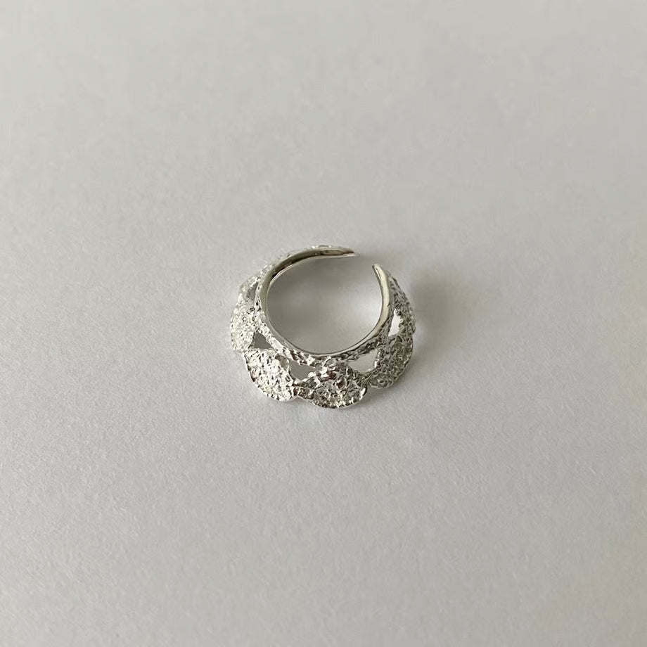 lace scale ear cuff(S) (silver) ---295
