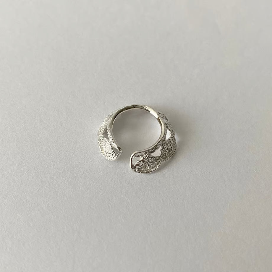 lace scale ear cuff(S) (silver) ---295