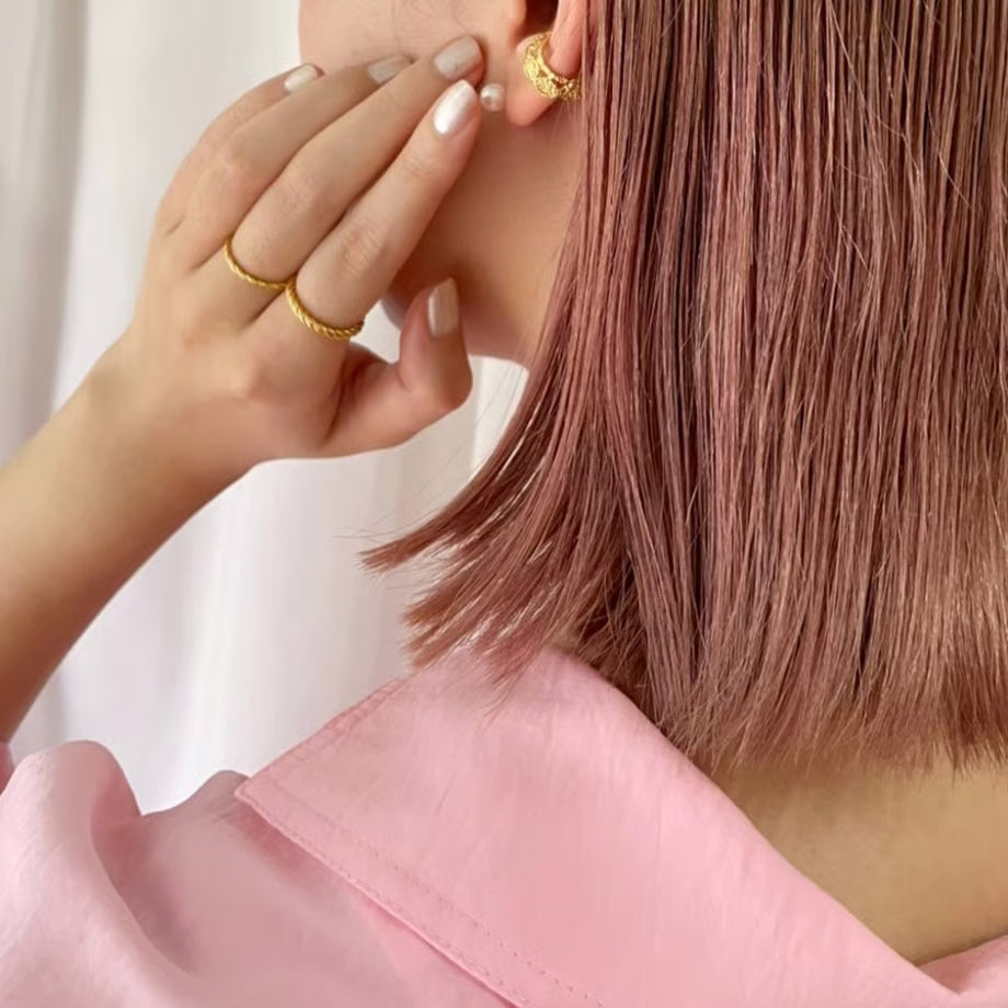 lace scale ear cuff (S) (gold) ---295