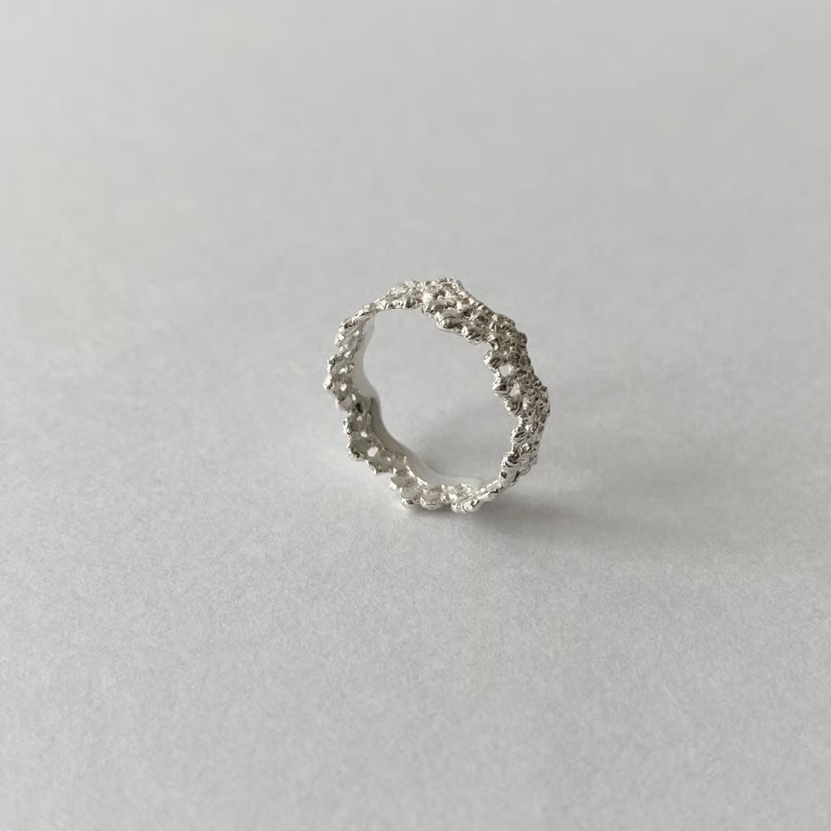 lace grain ring (silver)---297