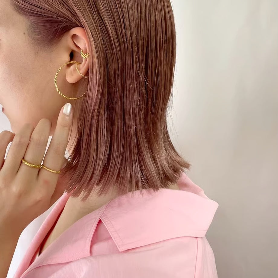 lace stitch ear cuff (gold)---321