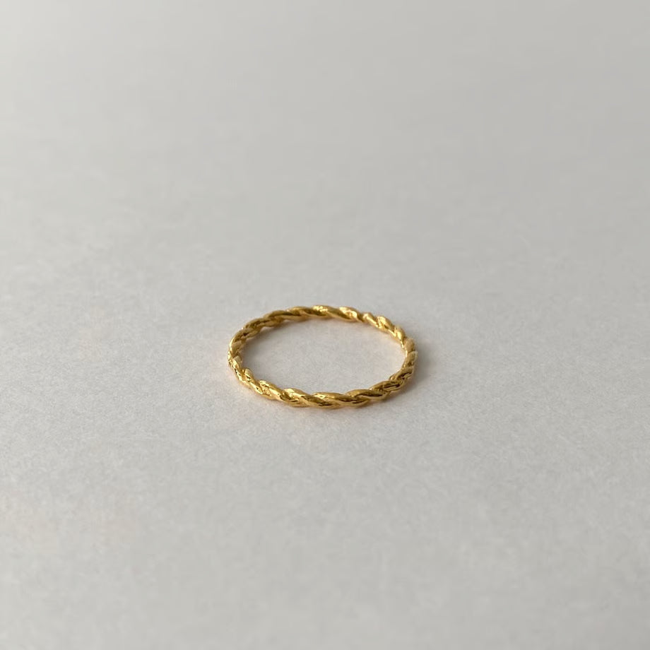 lace rope ring (S) (gold)---241