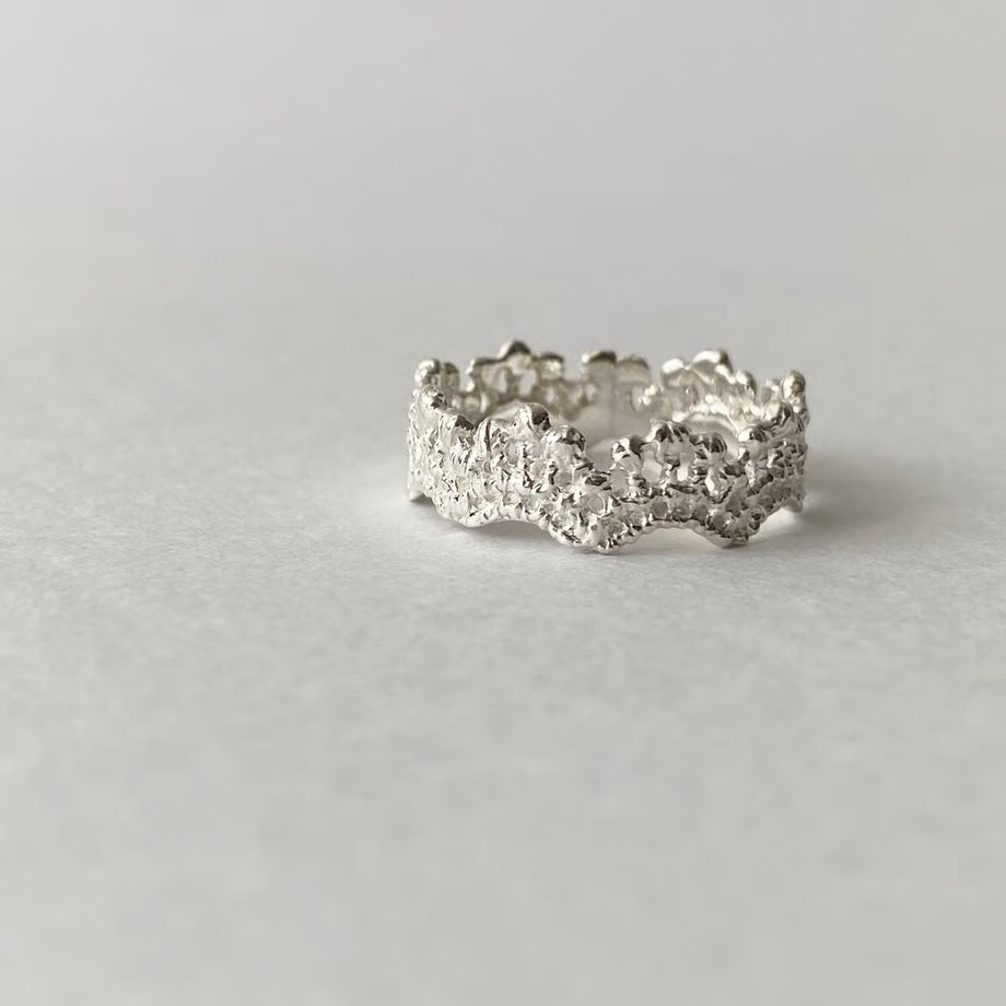 lace grain ring (silver)---297