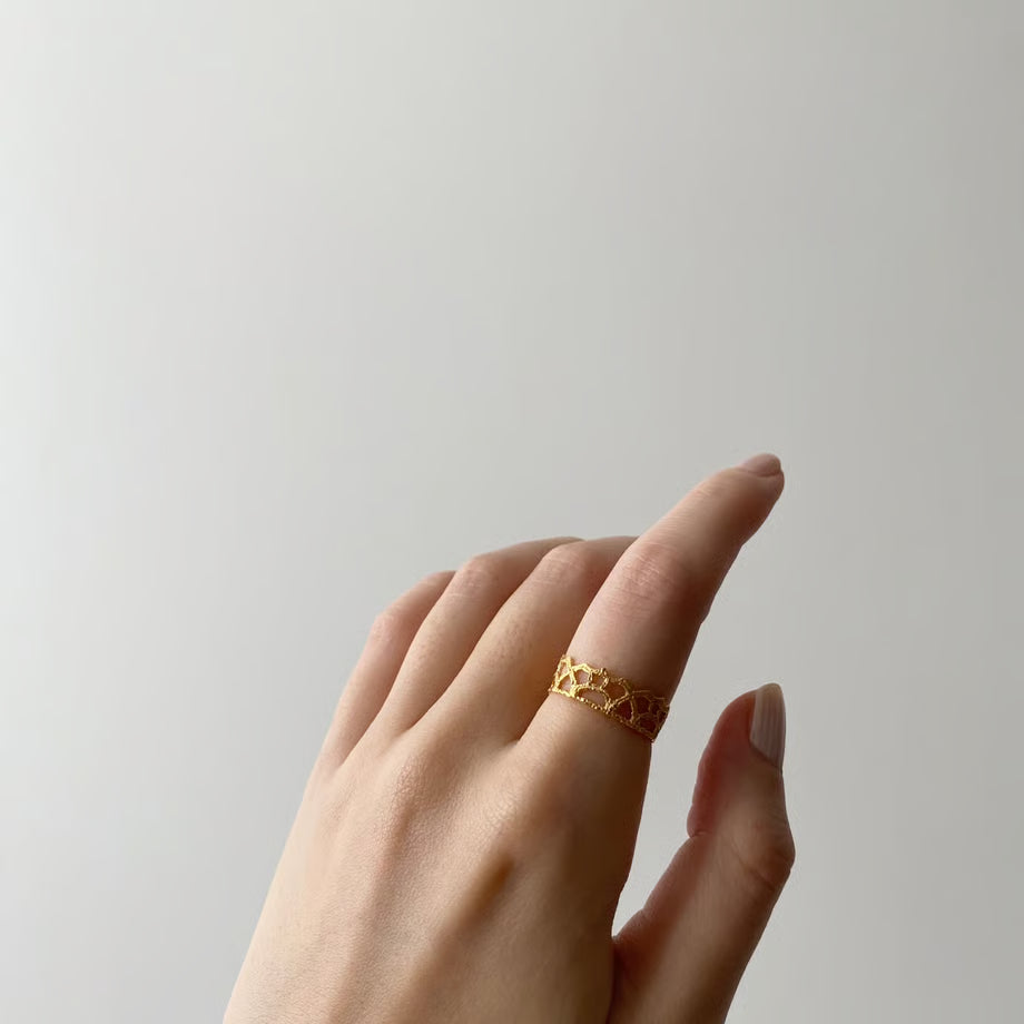 lace arabesque ring(gold)---209
