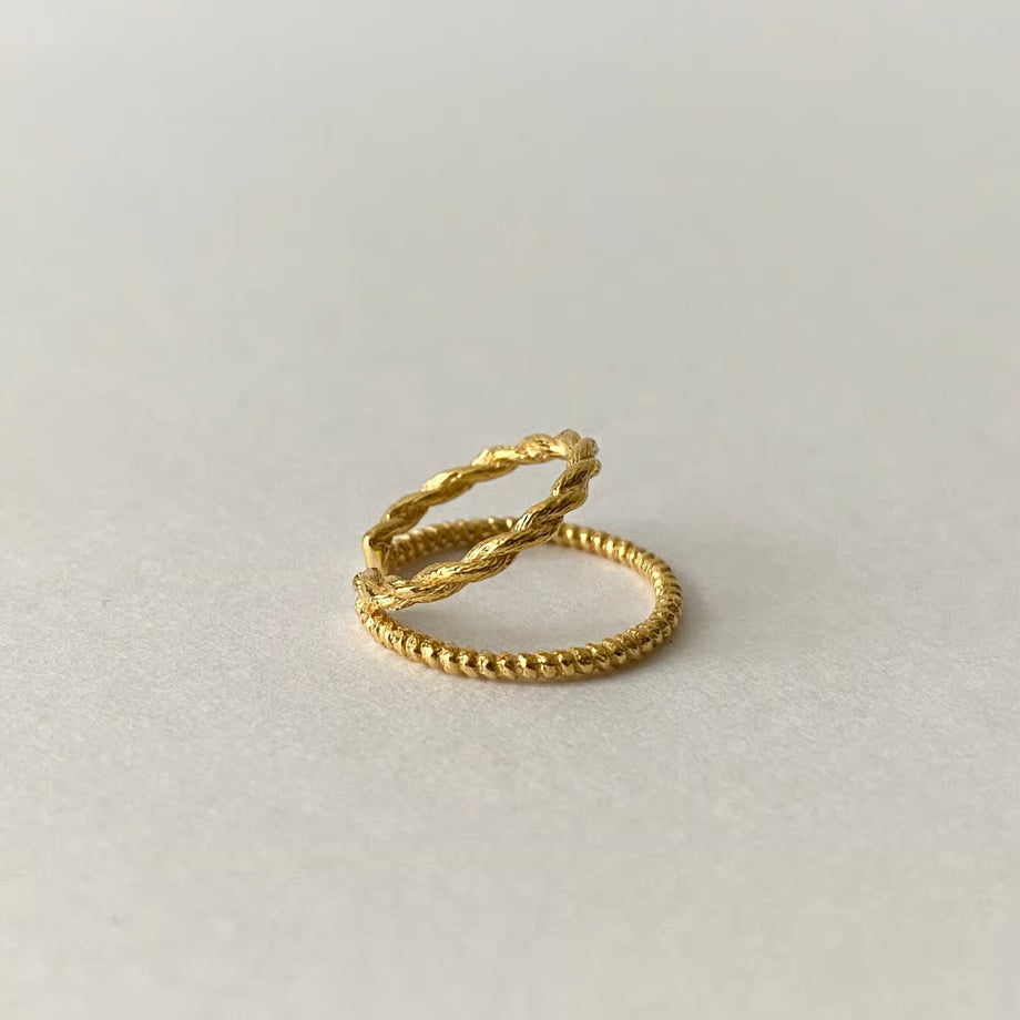rope ear cuff / double (gold)---313