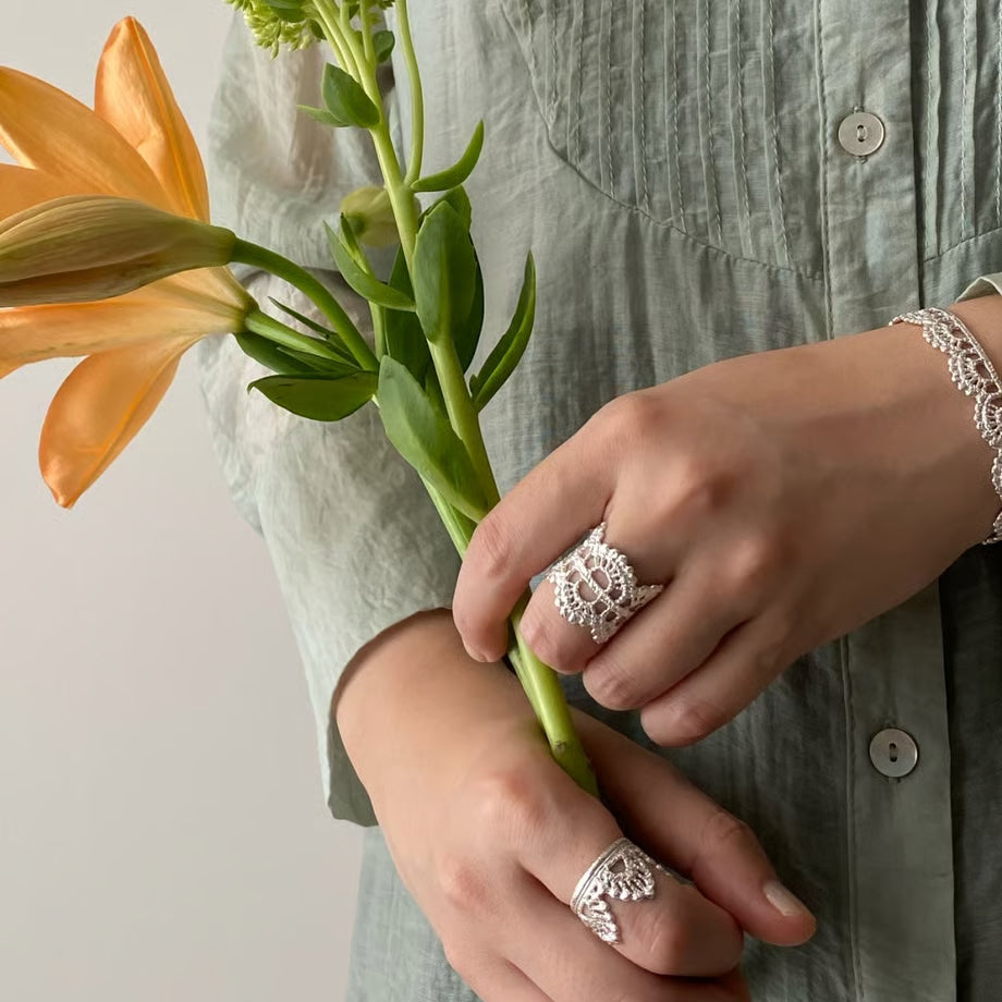 sedum ring(silver)---342