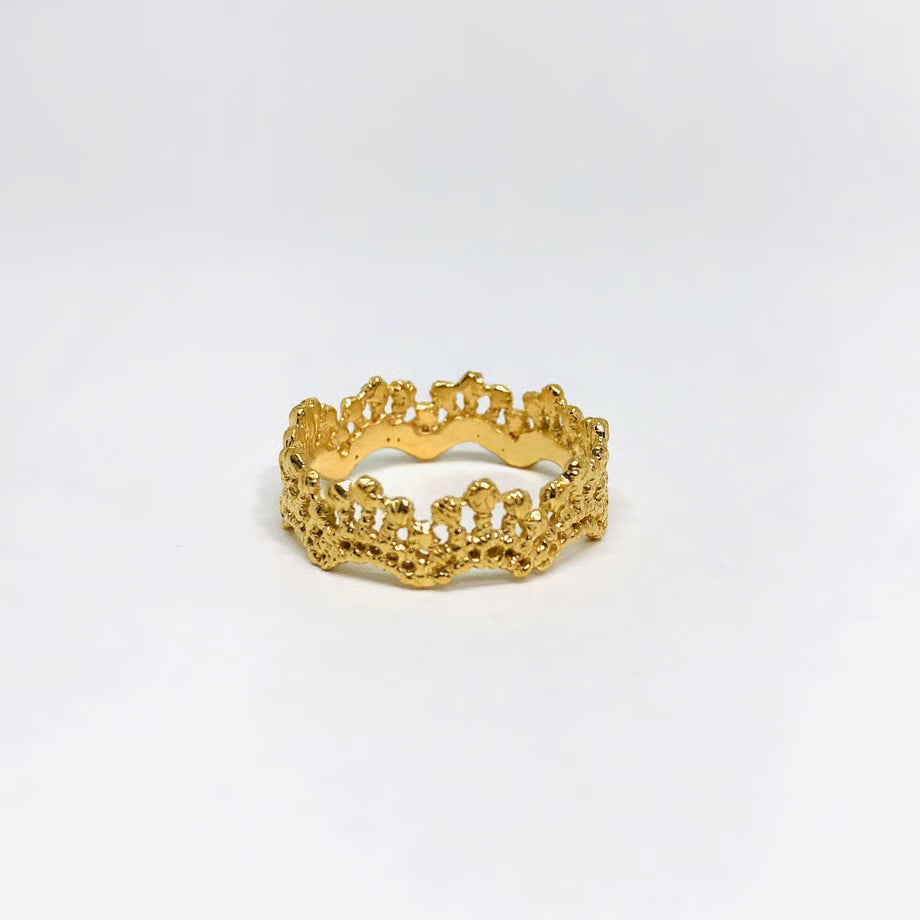 lace grain ring (gold)---297