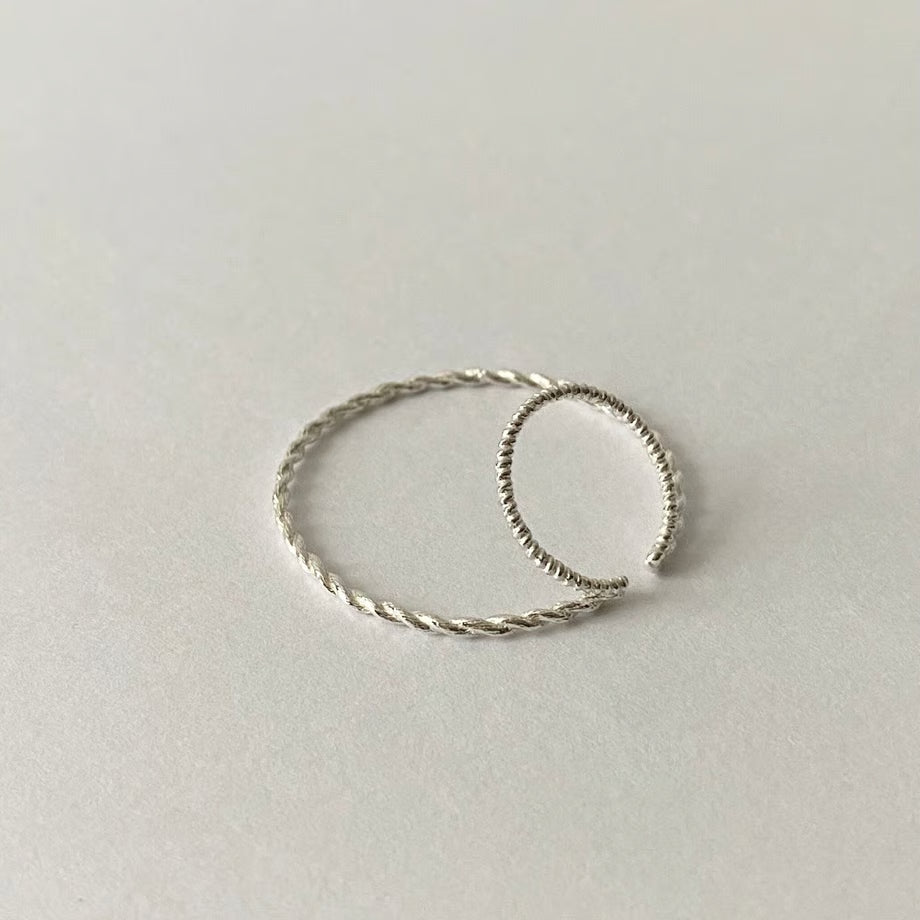lace stitch ear cuff (silver)---321