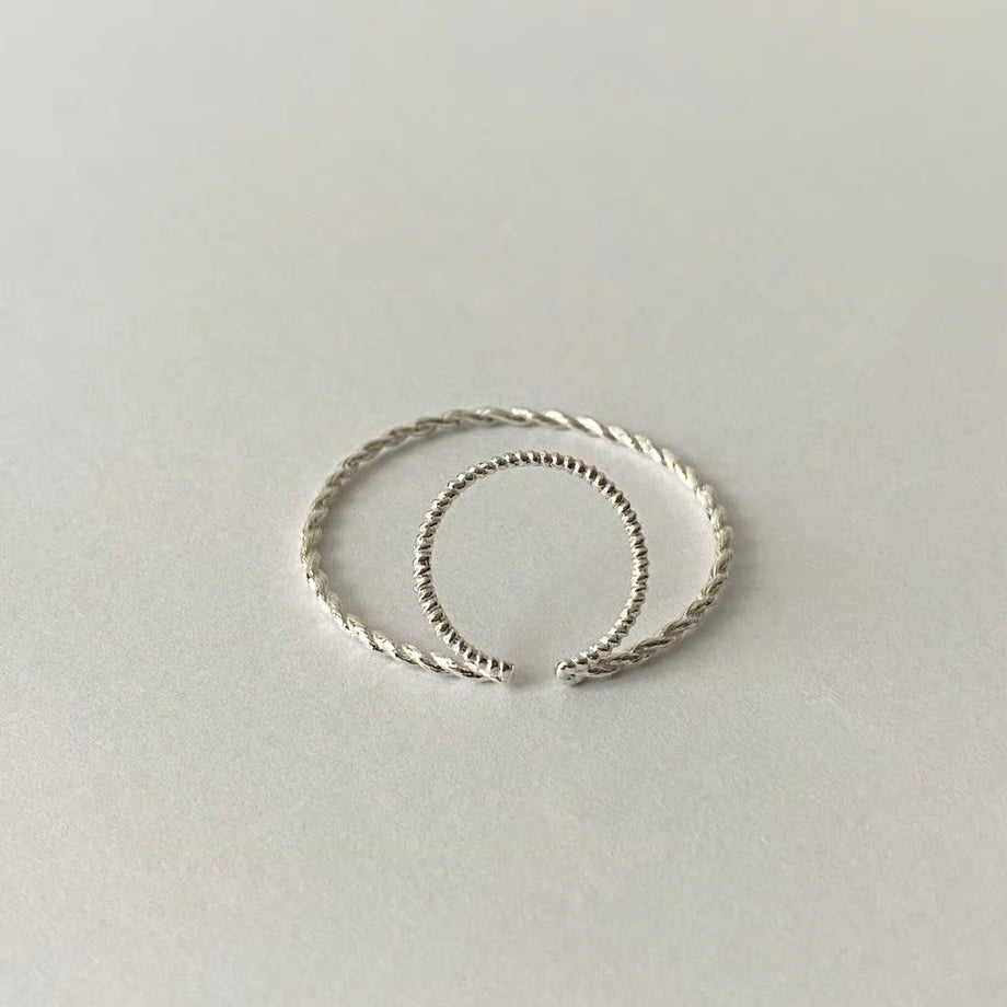 lace stitch ear cuff (silver)---321