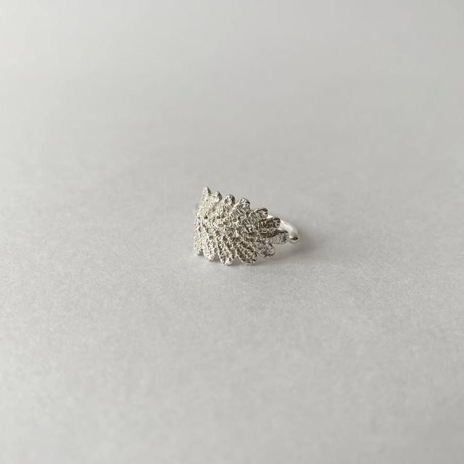 lace leaf ring (silver)---212