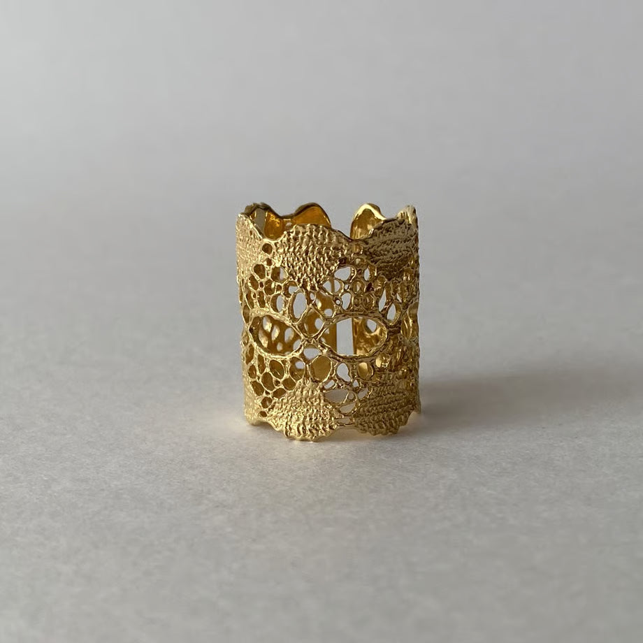 lace ring(gold)---364
