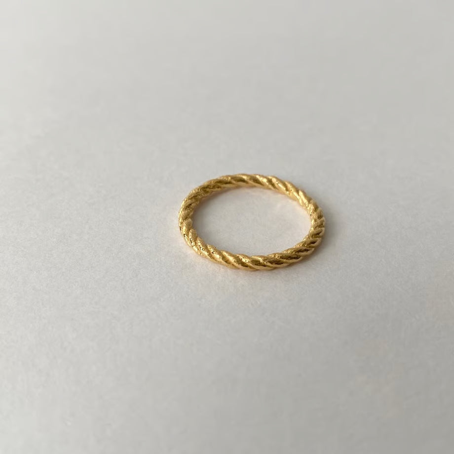 lace rope ring (M)(gold)---242