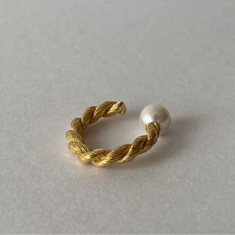 lace braid ring(gold)---244