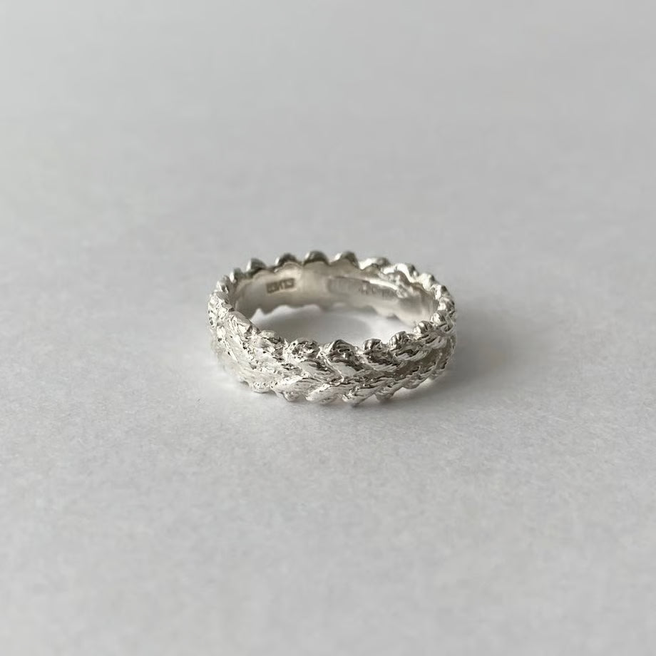 lace laurel ring (silver)---112