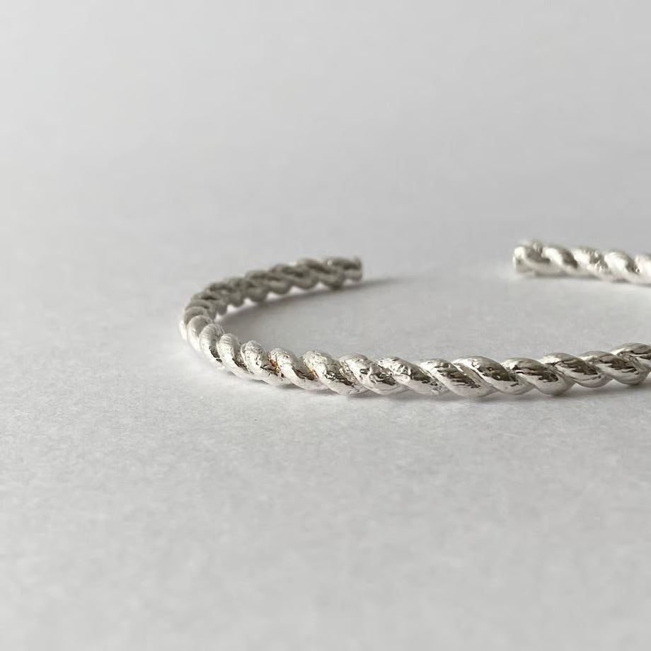 lace rope bangle (silver)---189