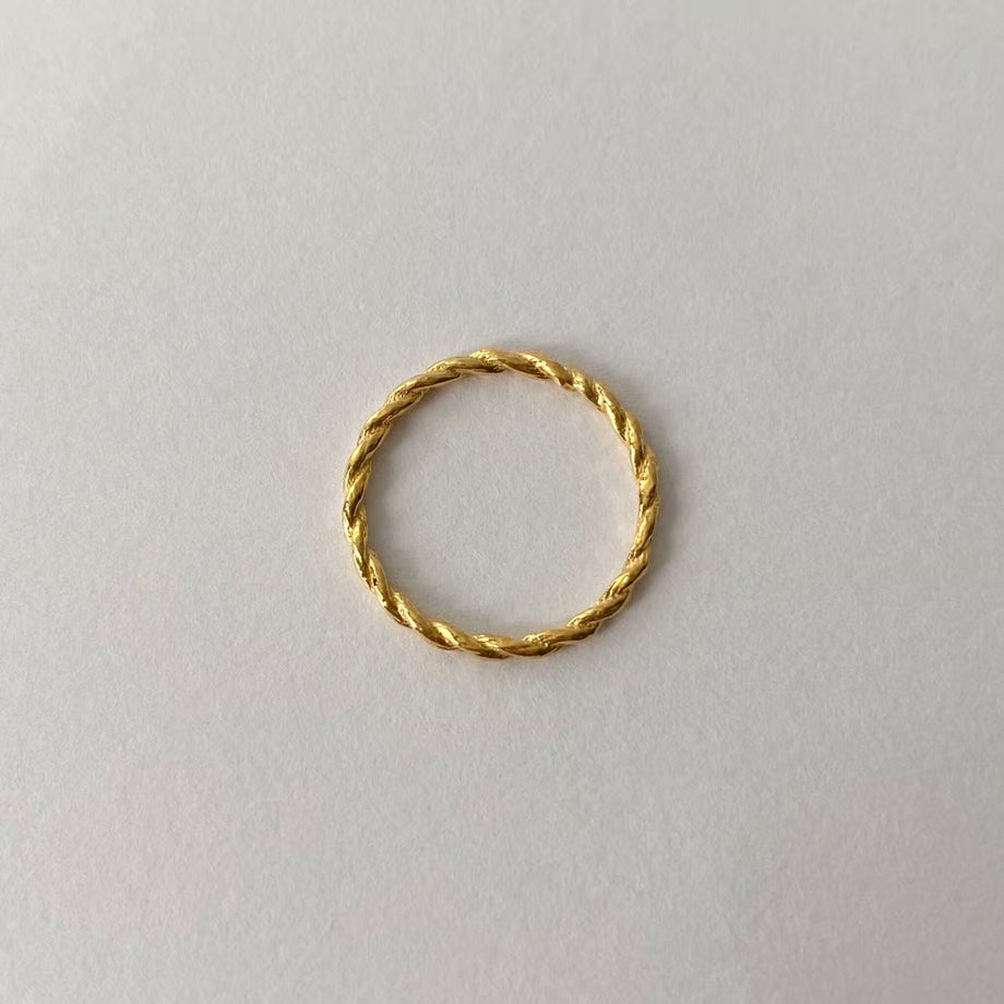 lace rope ring (S) (gold)---241