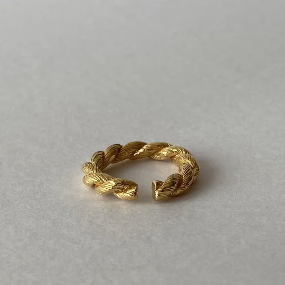 lace braid ring(gold)---243