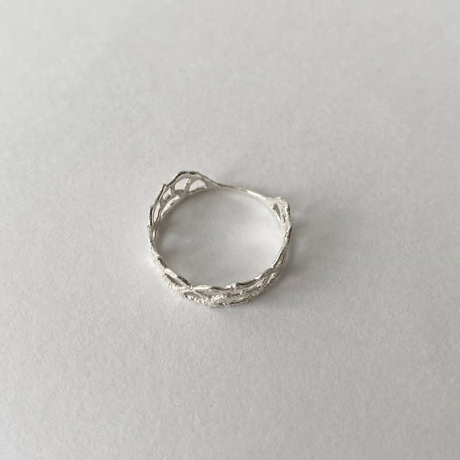 lace arabesque ring(silver)---209