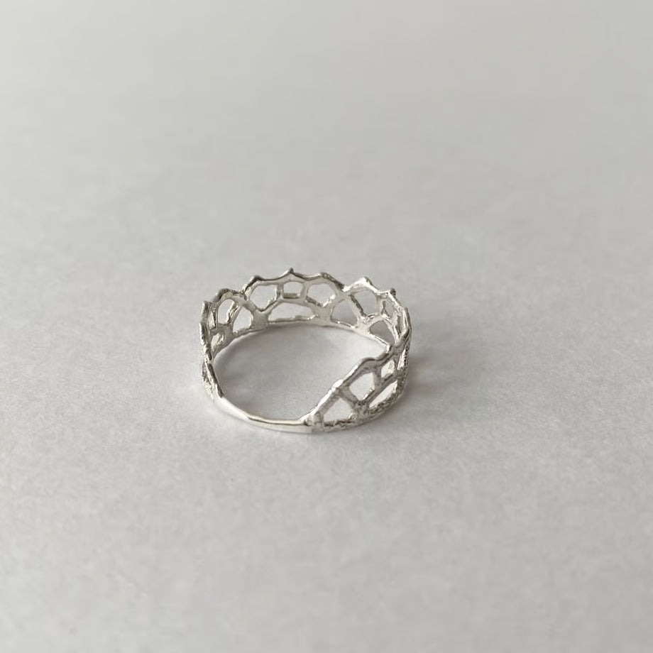lace arabesque ring(silver)---209